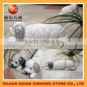 Life Size Tummy Sleeping Foo Dog Stone Statue for Yard Decoration photo-2