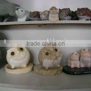 OWL Marble Stone Sculpture