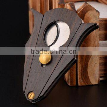 Black walnut wood cigar cutter