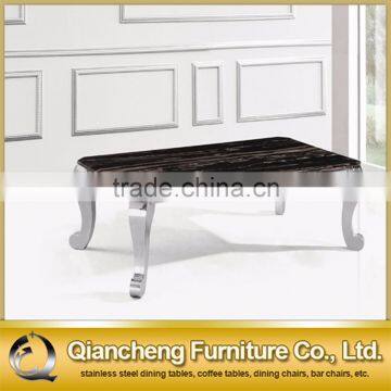 hot sale coffee table with silver stainless steel legs