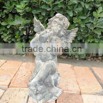 cast iron little angel statue