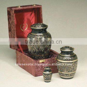 New Black Brass cremation urns