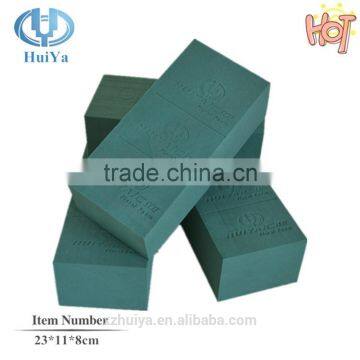 Rectangle wet floral foam green color 22.5*10.5*7.5cm size for fresh flower arrangement
