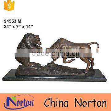 Table top decor Fighting Bull and bear bronze sculpture NTBA-B013Y