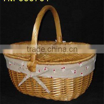 Cheap Willow Picnic Baskets with lid