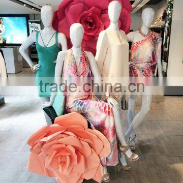 Customized PVC White Flowers Window Display photo-6