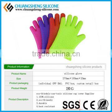 Heat-resistance Hands Protective Silicone Gloves, Anti-slip Design Gloves