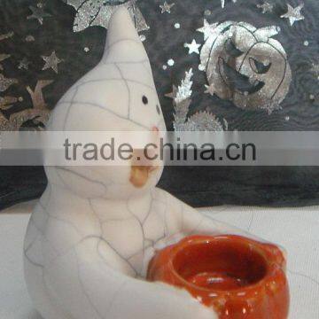 ceramic witch candle holder