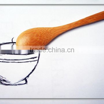 Bamboo rice spoon for children, wooden tea coffee or juice disposable mixing spoon