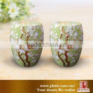 Fancy Color Glazed Birds and Flowers Ceramic Garden Short Stools for Sale Made in Jingdezhen photo-3