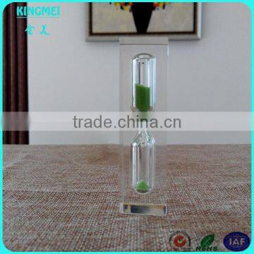 KM-CP17 China Custom Made Crystal Sand Timer Hourglass With the Logo Priting Base photo-3