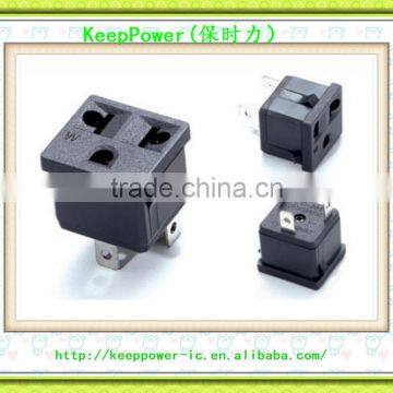 Power socket square panel socket two core seat three-pin American Standard WD-601