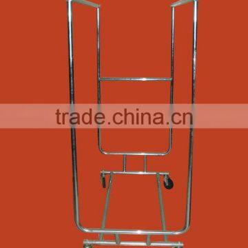 double line close rack with 4 wheels