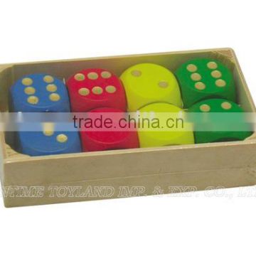 8pcs wooden dice game set,travel dice game set