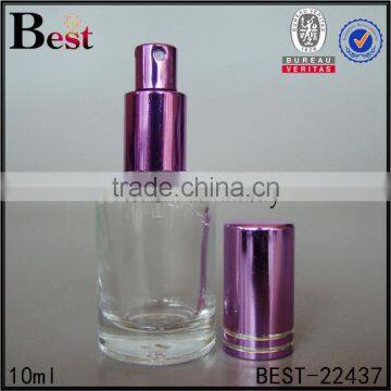 Cosmetic Perfume Promotion Lowest Price Mold Clear Small 10ml Glass Bottle With Silver Aluminum Spray and Cap China Suppliers photo-6