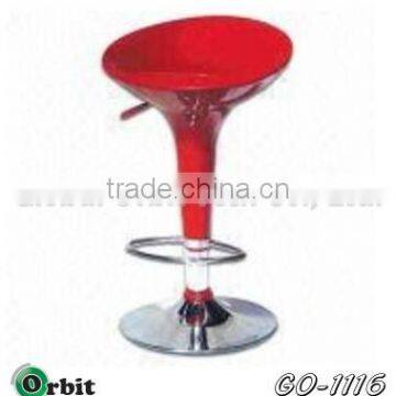 Plastic adjustable height bar chair, modern swivel pub bar chair