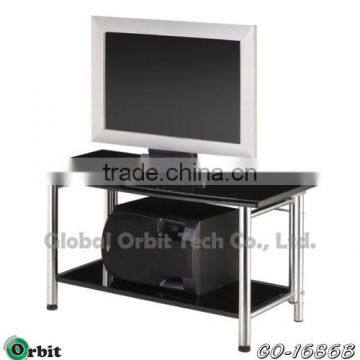Plasma MDF TV Table Stand With Shelf, Folding Wooden TV Stand photo-4