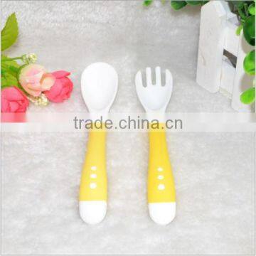 Wholesale Safe PP Plastic Baby Fork&spoons /custom Baby Feeder Plastic Fork&spoons
