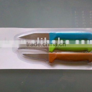 3pcs paring knife sets with colourful PPhandle