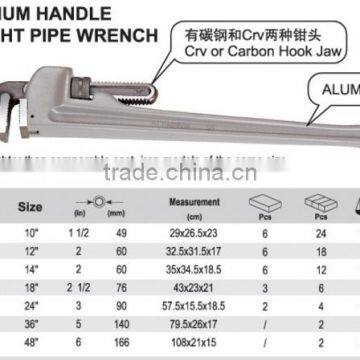 ALUMINUM STRAIGHT RIDHID ADJUSTABLE HEAVY DUTY PIPE WRENCH SPANNER photo-2