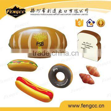 PU foam stress toy / stress ball in bread donut shape