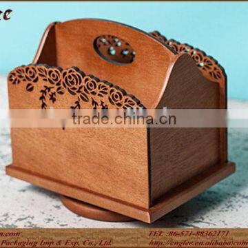 beauty wooden material computer office wooden pen holder