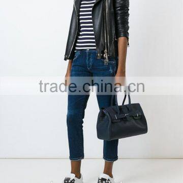 new style ladies slim fit cropped import cheap jeans