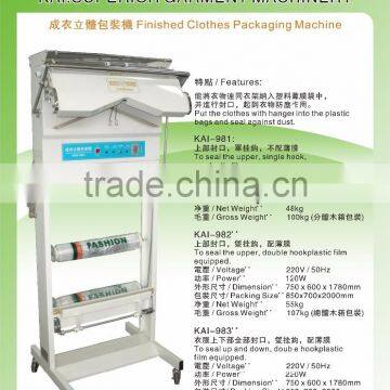 KAI-982 Finished Clothes Packaging Machine With Double Hook And Diaphragm