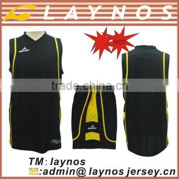 Black Selling Basketball Fabrics Mesh Jersey