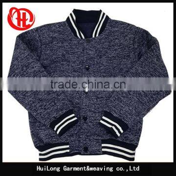 Custom children clothing fleece fabric Kids Varsity jacket