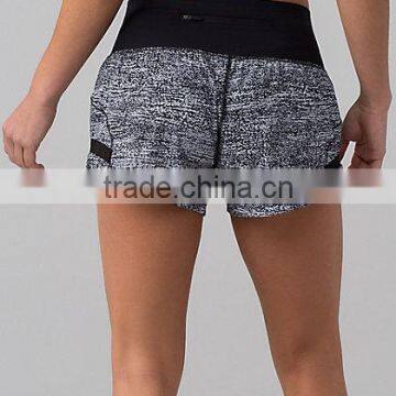 MGOO Popular Latest Design Women Shorts Elastic Waist Running Wear Sport Pants With Streamlined Pocket photo-5