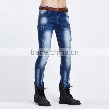 Fashion New Men's Brand Men's Jeans Bule Jeans Hole Personality Male Personality Pants photo-2