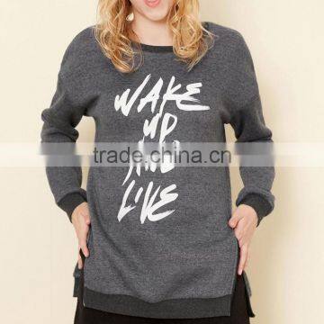 Good Quality Wholesale Women Polyester/cotton Zipper Sweatshirt no Hood photo-1