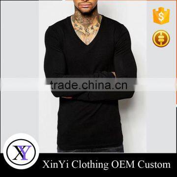 OEM factory Price custom fashion mens blank black tee shirts