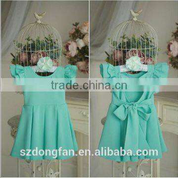 Mint Mother Daughter Matching Dress Chiffon Bridesmaid Dress Backless Summer Dresses photo-2