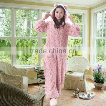 2016 new arrival printed shu velveteen adult onesie