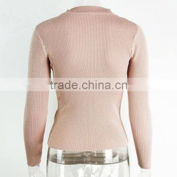 Elegant Halter Knitted Sweater Autumn Winter White Short Pullover Women Tops Slim v Neck Black Jumper Casual Pull Femme photo-4