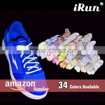 MOQ:50 Pairs! - 3M Reflective Round Shoelaces for Sneakers Sports Shoes in 34 Colors - 3M Reflective Security Safety Yeezy Laces photo-3