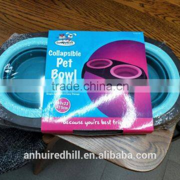 R1958H Wholesale Portable Dog Food Bowls Foldable Silicone Pet Bowl photo-2