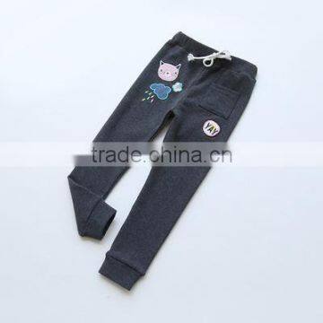 Wholesale Cute Elastic Kids Grey Leggings Cotton Hot Sell photo-2