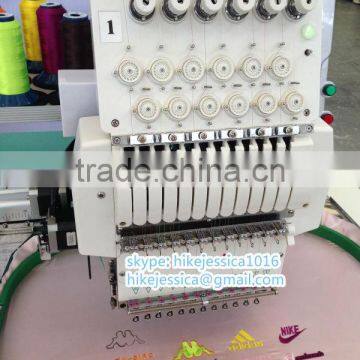 fushun 1501 1201 single head flat t shirt logo computerized embroidery machine