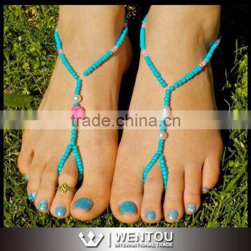 Fashion Flower Handmand Footless Sandals