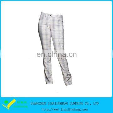 Full Sublimation Printing Ladies Fashion Polyester Plaid Golf Trousers