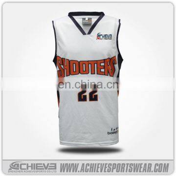 Basketball Tops/shirts With 100%polyester Fabric