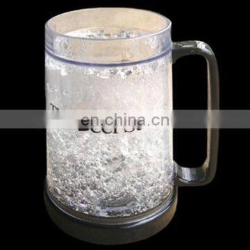 plastic double wall ice mug,frozen mug,drinking ice mug