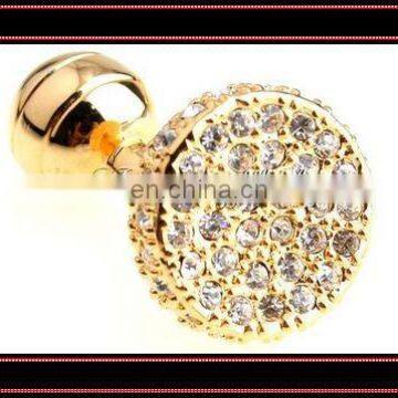 fashion top CZ stone cufflinks