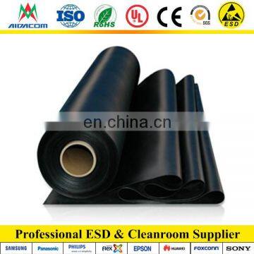 2layers Antistatic mat, Dull or shiny rubber ESD black mat