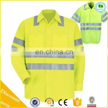 Factory wholesale high visibility uniforms reflective work shirts