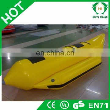 HI ce patent crazy single row banana boat, inflatable water banana boat fly fish