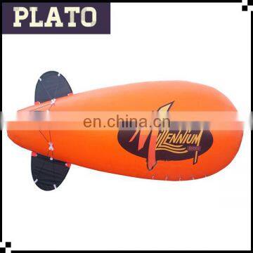 orange big inflatable helium airship , inflatable blimp balloon for sale